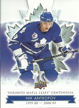 2017 Upper Deck Toronto Maple Leafs Centennial - Blue Die Cut #55 Nik Antropov Front