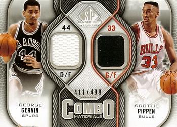 2009-10 SP Game Used - Combo Materials #CM-GS George Gervin / Scottie Pippen Front
