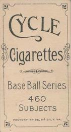 1909-11 American Tobacco Company T206 White Border #NNO Chief Bender Back