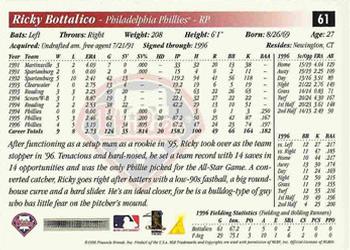 1997 Score #61 Ricky Bottalico Back