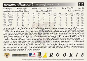 1997 Score #313 Jermaine Allensworth Back