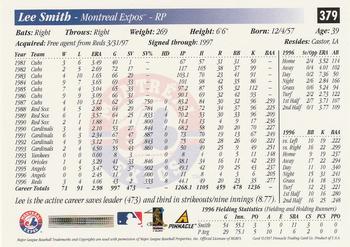 1997 Score #379 Lee Smith Back