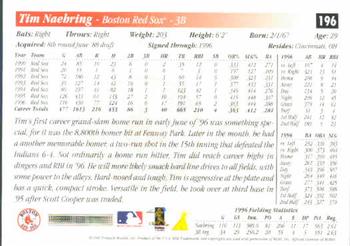 1997 Score #196 Tim Naehring Back