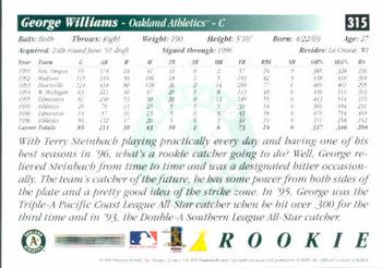 1997 Score #315 George Williams Back
