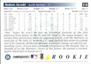 1997 Score #318 Makoto Suzuki Back