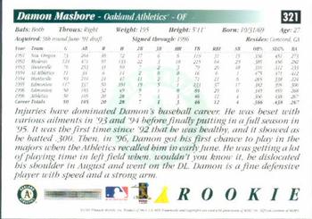 1997 Score #321 Damon Mashore Back