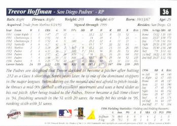 1997 Score #36 Trevor Hoffman Back