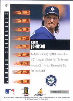 1997 Score #529 Randy Johnson Back