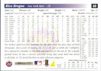 1997 Score #60 Rico Brogna Back