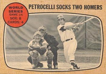 1968 Topps Venezuelan #156 World Series Game #6 - Petrocelli Socks Two Homers Front