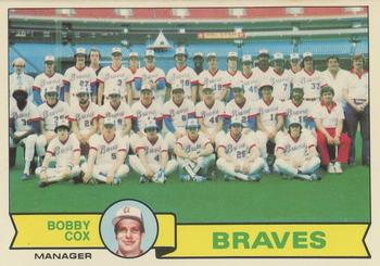 1979 Topps - Team Checklists #302 Atlanta Braves / Bobby Cox Front