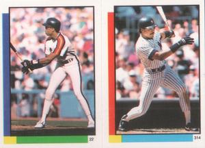 1990 Topps Stickers #22 / 314 Gerald Young / Jesse Barfield Front