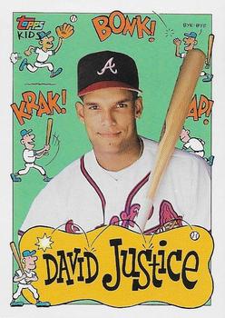1992 Topps Kids #31 David Justice Front