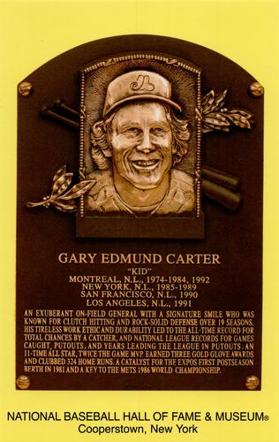 1965-22 Cooperstown Plaque Postcards #NNO Gary Carter Front