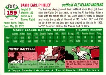 1994 Topps Archives 1954 #159 Dave Philley Back