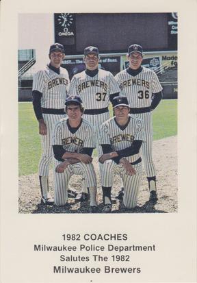 1982 Milwaukee Brewers Police #NNO Coaches Front