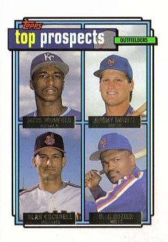 1992 Topps - Gold #591 Jacob Brumfield / Jeromy Burnitz / Alan Cockrell / D.J. Dozier Front