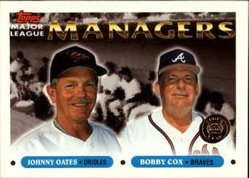 1993 Topps - Inaugural Rockies #501 Johnny Oates / Bobby Cox Front