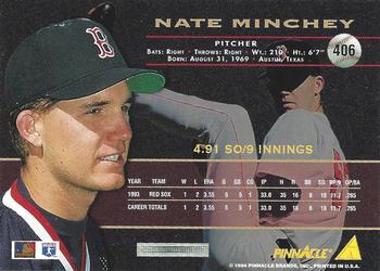 1994 Pinnacle - Artist's Proofs #406 Nate Minchey Back