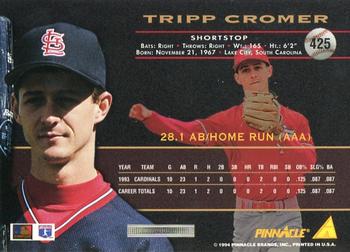 1994 Pinnacle - Artist's Proofs #425 Tripp Cromer Back