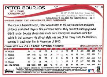 2014 Topps St. Louis Cardinals #STL8 Peter Bourjos Back