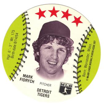 1977 Wendy's Discs #NNO Mark Fidrych Front