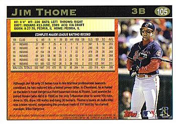 1997 Topps #105 Jim Thome Back