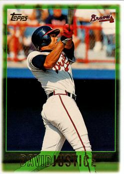 1997 Topps #244 David Justice Front