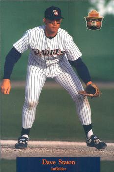 1992 San Diego Padres Smokey #NNO Dave Staton Front