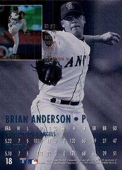 1995 Ultra - Gold Medallion #18 Brian Anderson Back