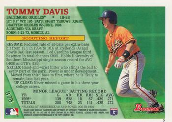 1996 Bowman - Foil #375 Tommy Davis Back