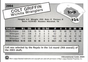 2004 Grandstand Wichita Wranglers #NNO Colt Griffin Back