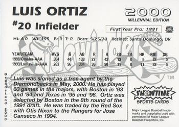 2000 Grandstand Tucson Sidewinders #NNO Luis Ortiz Back