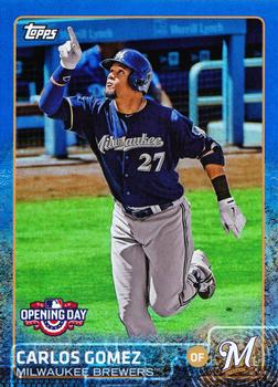2015 Topps Opening Day - Blue #195 Carlos Gomez Front