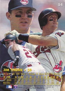 1996 Ultra - Gold Medallion #54 Jim Thome Back