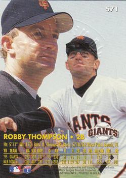 1996 Ultra - Gold Medallion #571 Robby Thompson Back