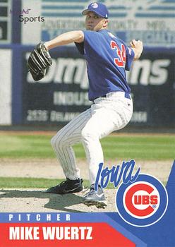 2002 MultiAd Iowa Cubs #25 Mike Wuertz Front