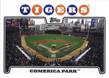 2008 Topps Gift Sets Detroit Tigers #55 Comerica Park Front