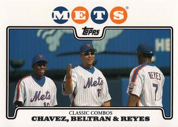 2008 Topps Gift Sets New York Mets #21 Endy Chavez / Carlos Beltran / Jose Reyes Front