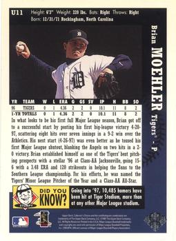 1997 Collector's Choice - Update #U11 Brian Moehler Back