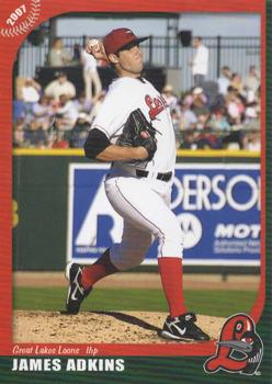 2007 Grandstand Great Lakes Loons #NNO James Adkins Front