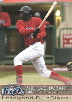 2008 MultiAd Lakewood BlueClaws #8 Michael Durant Front