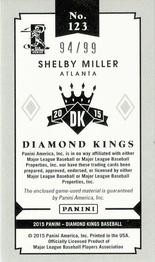 2015 Panini Diamond Kings - DK Minis Materials #123 Shelby Miller Back