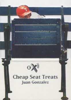 1998 SkyBox E-X2001 - Cheap Seat Treats #6 CS Juan Gonzalez Front