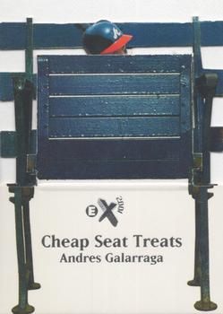 1998 SkyBox E-X2001 - Cheap Seat Treats #11 CS Andres Galarraga Front