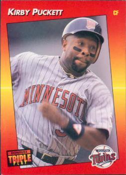 1992 Triple Play - Previews #7 Kirby Puckett Front