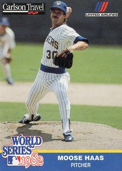 1992 Carlson Travel 1982 Milwaukee Brewers #30 Moose Haas Front