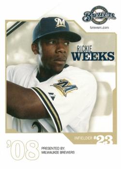 2008 Milwaukee Brewers Police #NNO Rickie Weeks Front