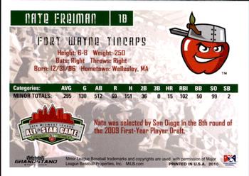 2010 Grandstand Midwest League All-Star Game Eastern Division #NNO Nate Freiman Back