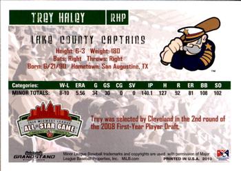 2010 Grandstand Midwest League All-Star Game Eastern Division #NNO Trey Haley Back